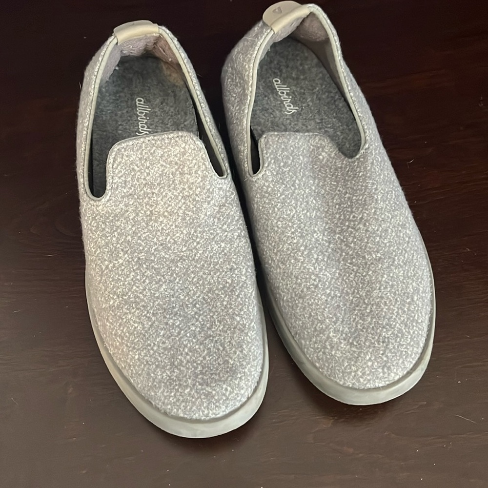 Allbirds Women's Size 9 beige/grey Slip On Shoes Merino Wool Lounger